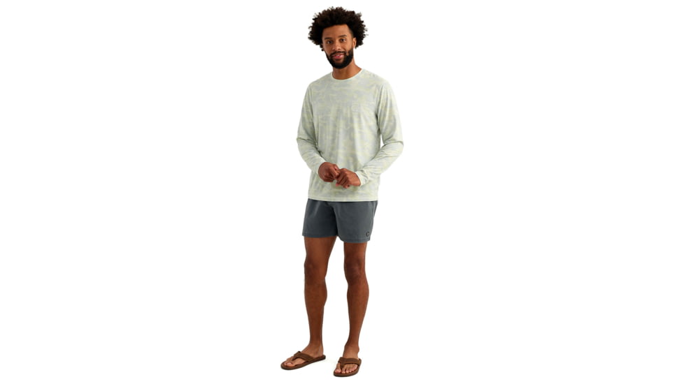 HUK Performance Fishing Drift Printed Long Sleeve Crew - Mens