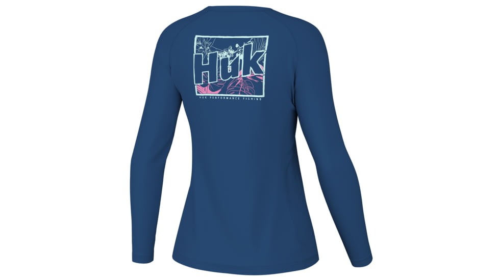 HUK Performance Fishing Huk Tropic Pursuit Crew - Womens, Set Sail, XL, H6120178-489-XL