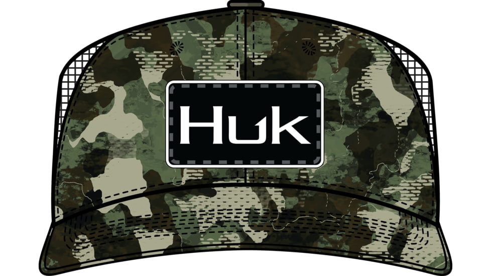 HUK Performance Fishing HukD Up Angler Refraction - Mens, Hunt Club Camo, One Size, H3000256-973-1