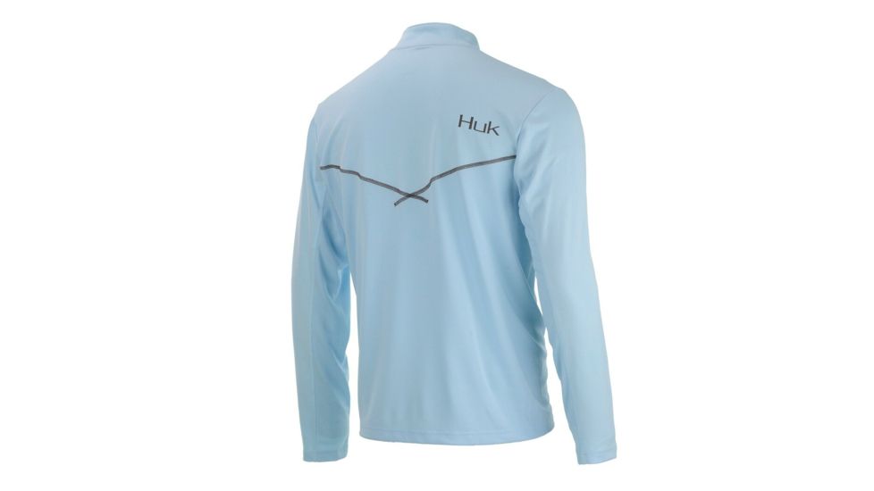 HUK Performance Fishing Icon 1/4 Zip Tops - Men's, Carolina Blue, Large, H1200140-420-L