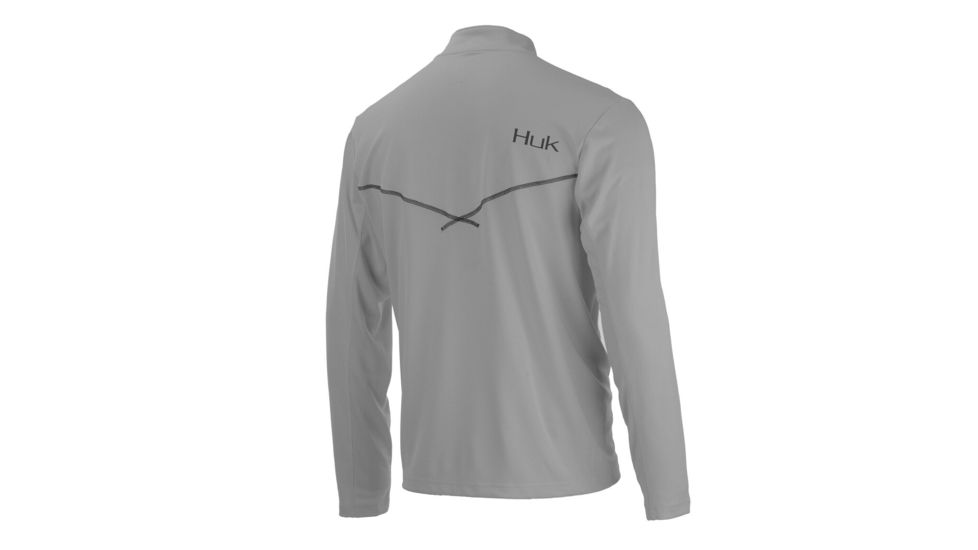 HUK Performance Fishing Icon 1/4 Zip Tops - Men's, Grey, Medium, H1200140-020-M