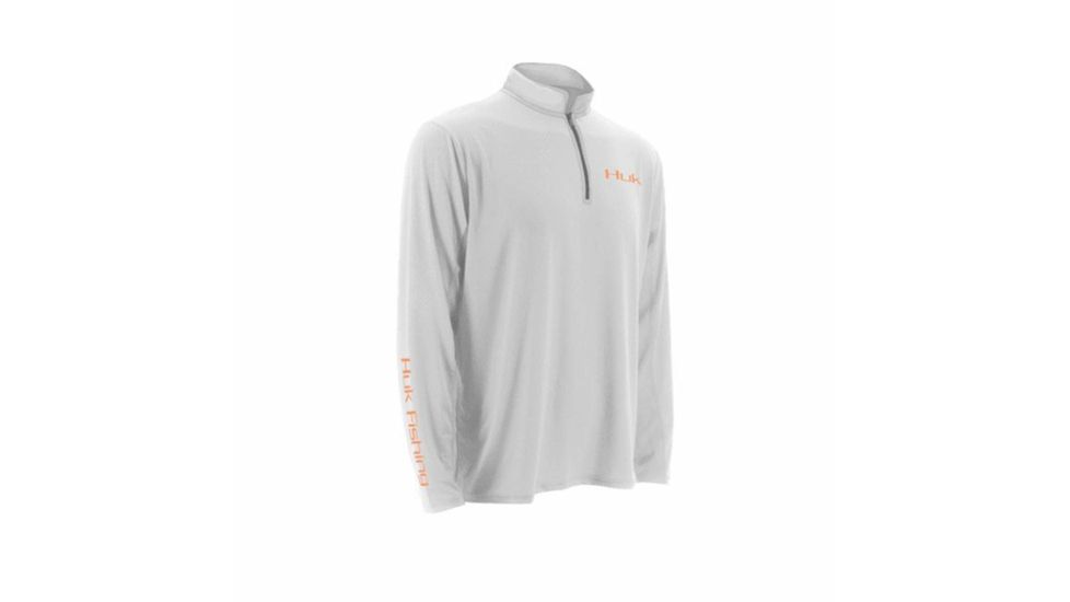 HUK Performance Fishing Icon 1/4 Zip Tops - Men's, White, Large, H1200140-100-L