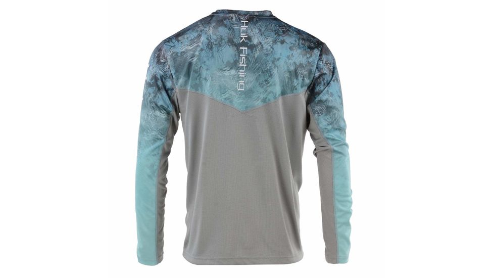 HUK Performance Fishing Icon Camo 1/4 Zip Tops - Mens, Glacier, 2XL, H1200147-095-XXL