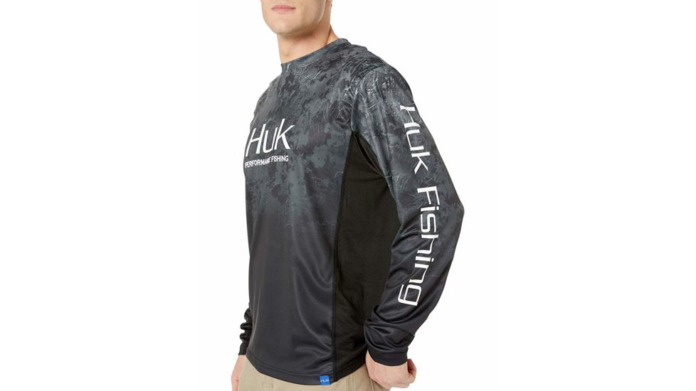 HUK Performance Fishing Icon Camo 1/4 Zip Tops - Mens, Night Vision, Medium, H1200147-075-M