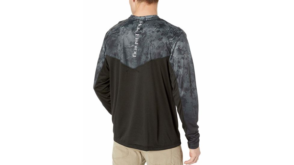 HUK Performance Fishing Icon Camo 1/4 Zip Tops - Mens, Night Vision, Medium, H1200147-075-M