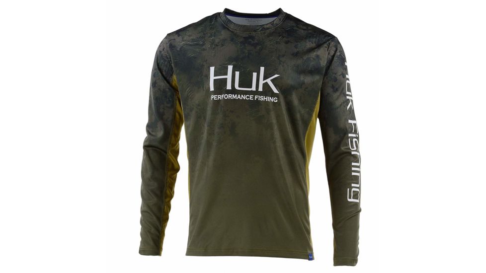 HUK Performance Fishing Icon Camo 1/4 Zip Tops - Mens, Southern Tier, 2XL, H1200147-385-XXL