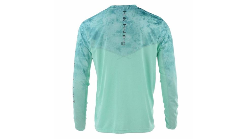 HUK Performance Fishing Icon Camo Fade Tops, Long Sleeve - Mens, Shallows, Small, H1200155-365-S
