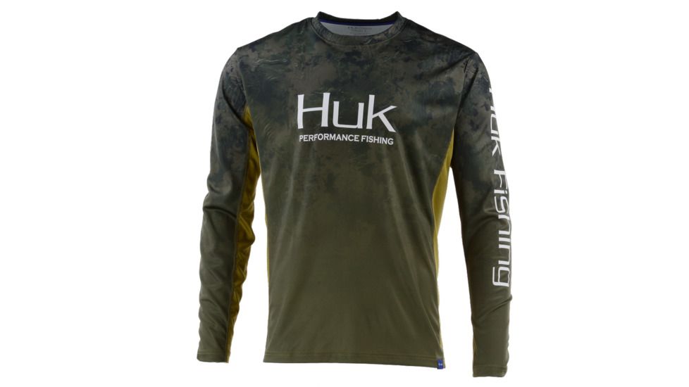 HUK Performance Fishing Icon Camo Fade Tops, Long Sleeve - Mens, Southern Tier, Large, H1200155-385-L