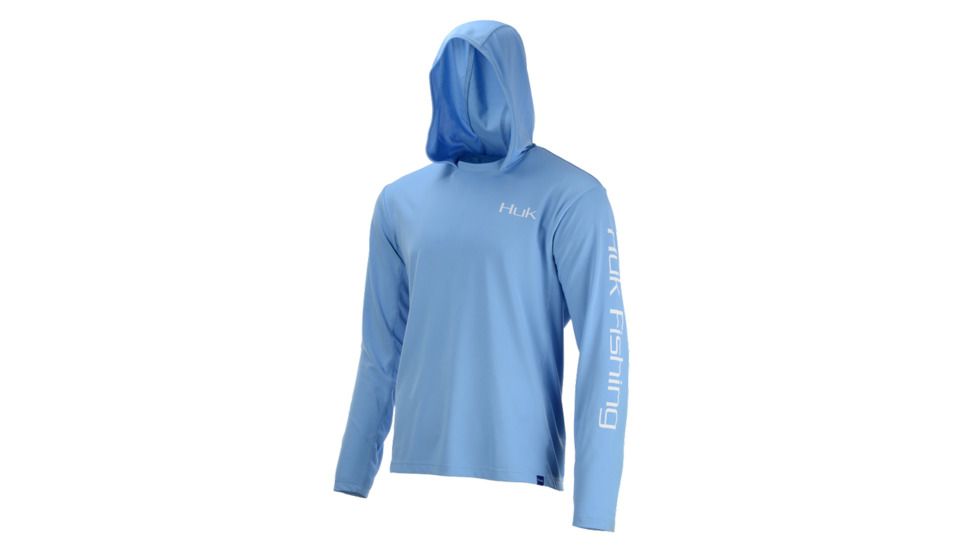 HUK Performance Fishing Icon Hoodie, Pullover - Men"s, Carolina Blue, 3XL, H1200139-420-XXXL