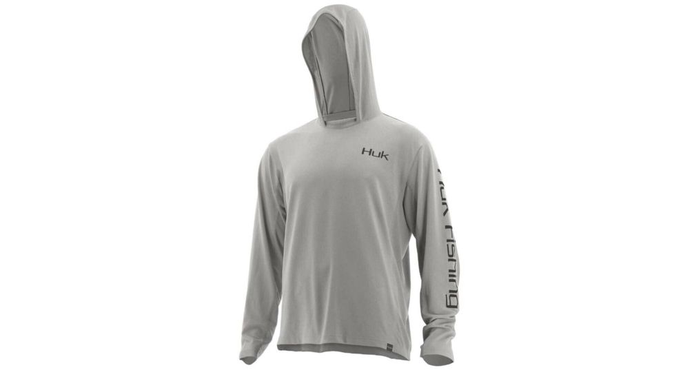 HUK Performance Fishing Icon Hoodie, Pullover - Men's, Grey, Medium, H1200139-020-M
