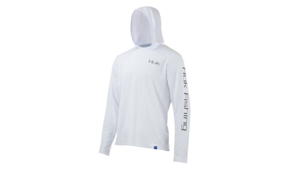 HUK Performance Fishing Icon Hoodie, Pullover - Men"s, White, 3XL, H1200139-100-XXXL