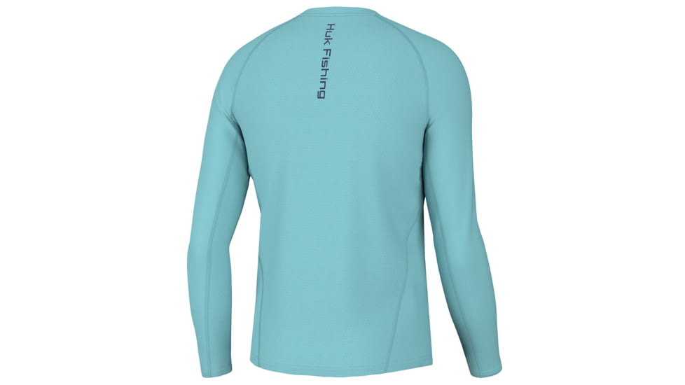 HUK Performance Fishing Icon LS Crew Shirt - Mens, Marine Blue, XL, H1200573-372-XL