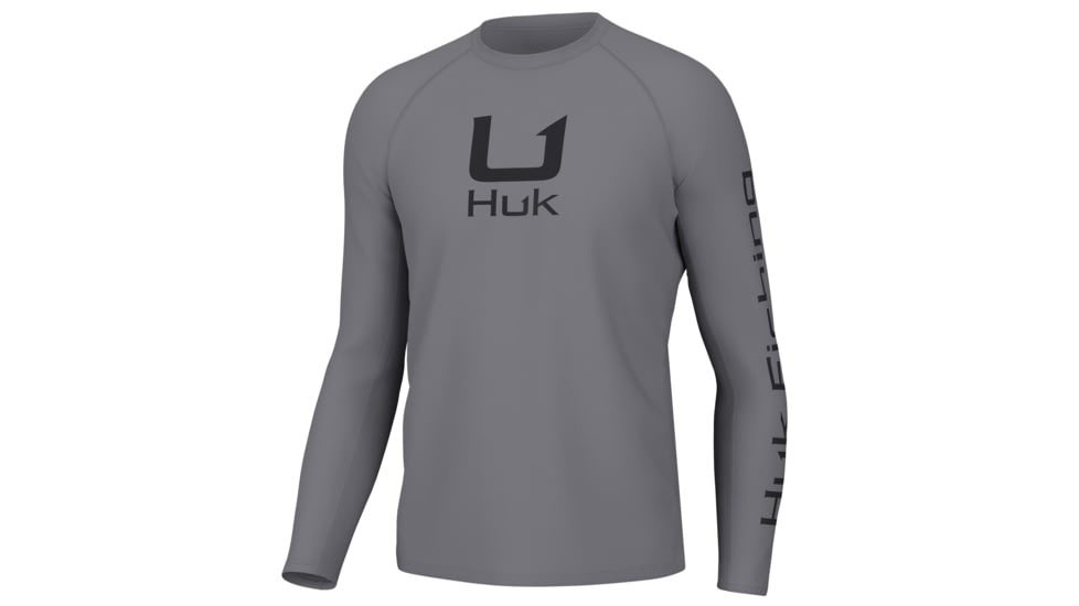 HUK Performance Fishing Icon LS Crew Shirt - Mens, Night Owl, 2XL, H1200573-016-XXL