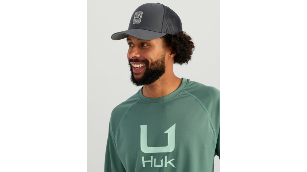 HUK Performance Fishing Icon LS Crew Shirt - Mens, North Atlantic, Small, H1200573-365-S