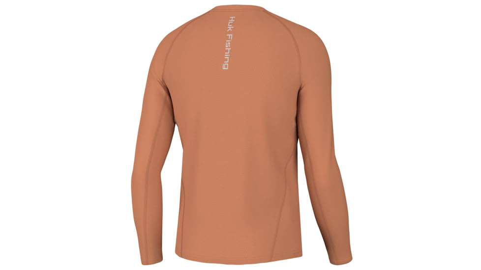 HUK Performance Fishing Icon LS Crew Shirt - Mens, Sunburn, XL, H1200573-216-XL