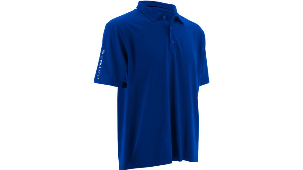 HUK Performance Fishing Mens Icon Polo, Royal, H1200017RYLS