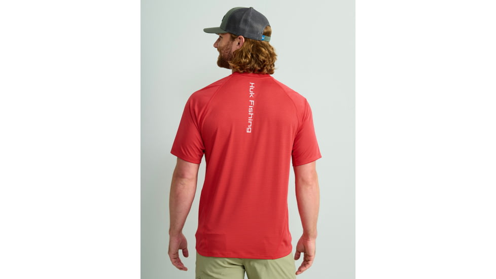 HUK Performance Fishing Icon Short Sleve Crew - Mens, Channel Marker, 2XL, H1200572-624-XXL