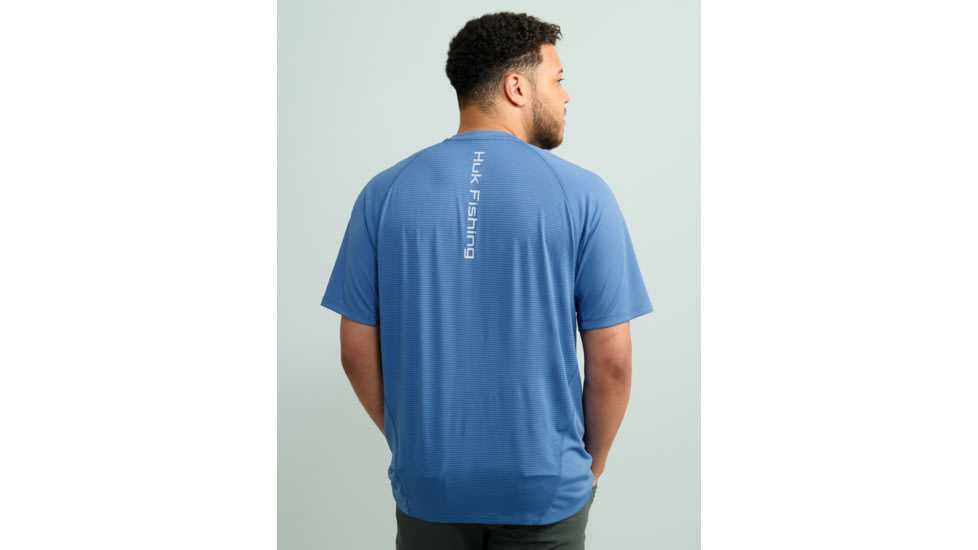 HUK Performance Fishing Icon Short Sleve Crew - Mens, Quiet Harbor, Large, H1200572-445-L