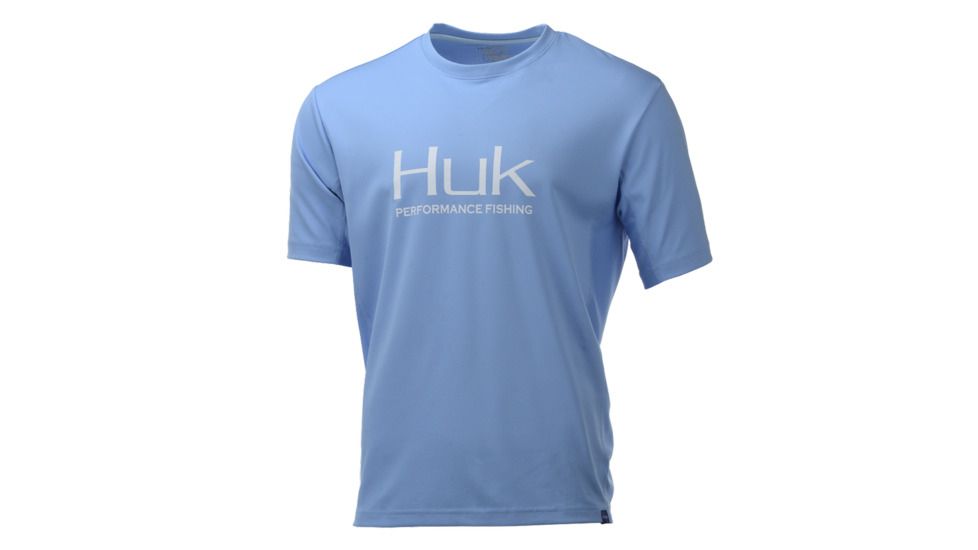 HUK Performance Fishing Icon SS Tops, Short Sleeve - Mens, Carolina Blue, Medium, H1200137-420-M
