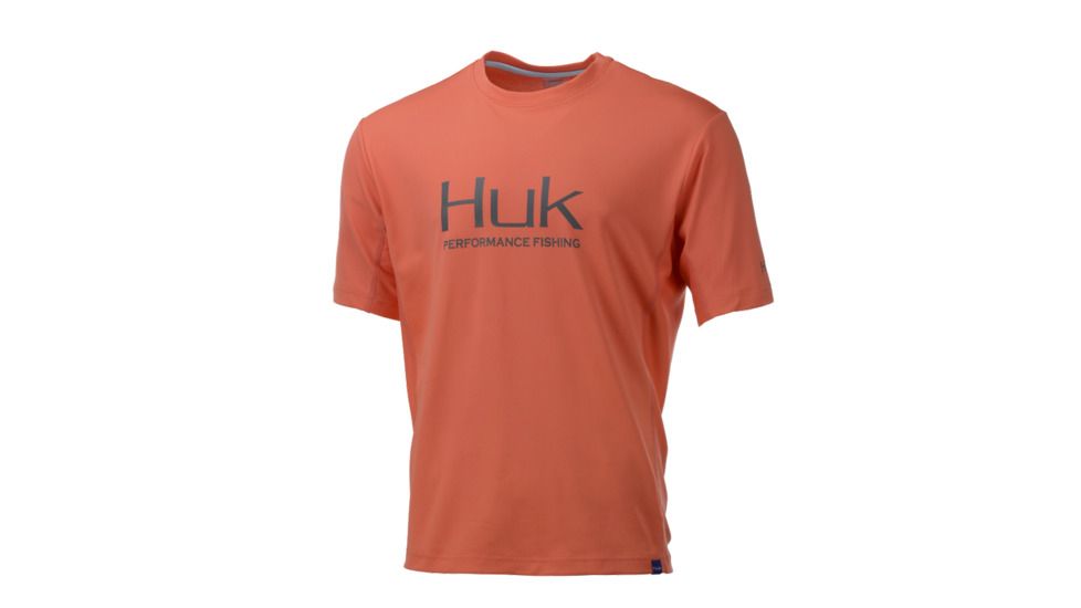 HUK Performance Fishing Icon SS Tops, Short Sleeve - Mens, Coral, 2XL, H1200137-630-XXL