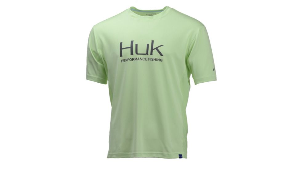 HUK Performance Fishing Icon SS Tops, Short Sleeve - Mens, Key Lime, Large, H1200137-336-L