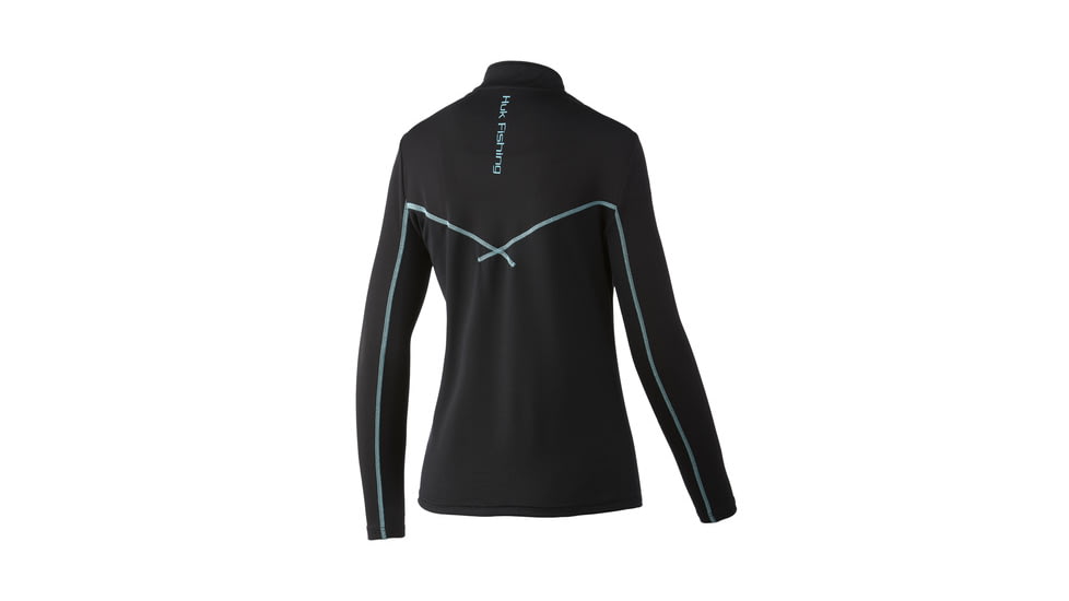 HUK Performance Fishing Icon X 1/4 Zip Long-Sleeve Shirt - Women's, Medium, Black, H6120087-001-M