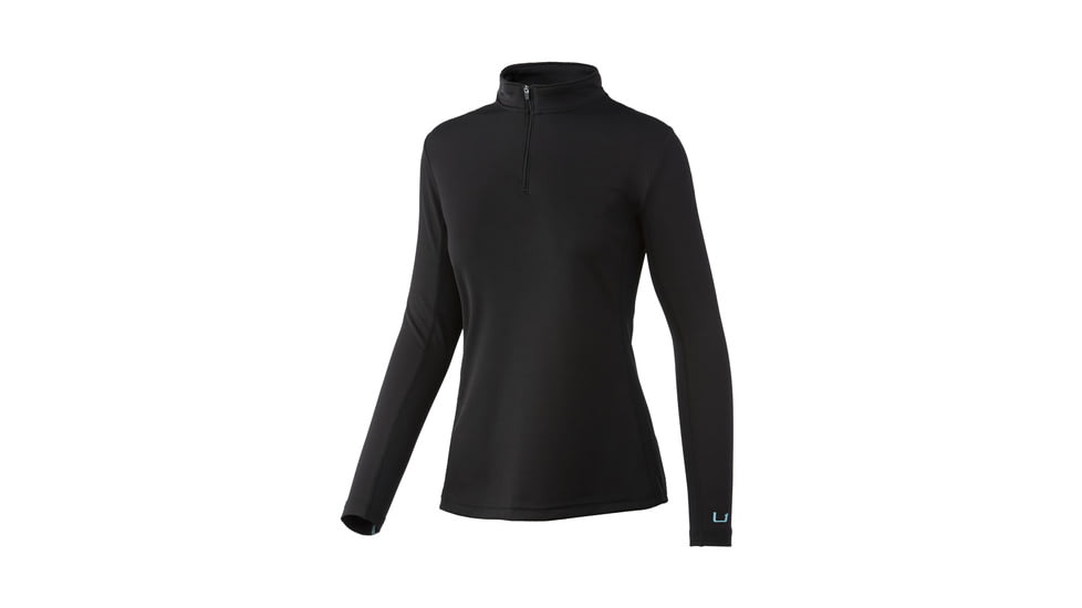 HUK Performance Fishing Icon X 1/4 Zip Long-Sleeve Shirt - Women's, Medium, Black, H6120087-001-M