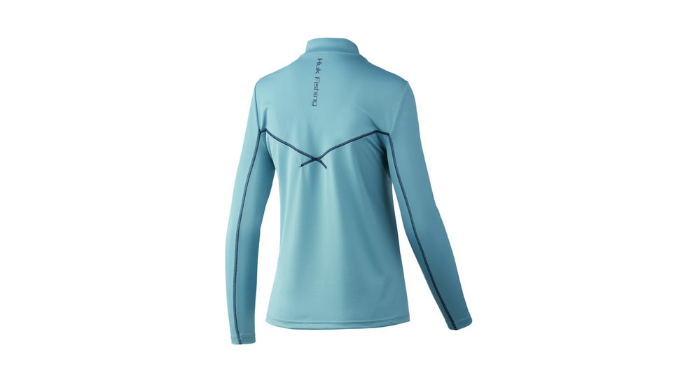 HUK Performance Fishing Icon X 1/4 Zip Long-Sleeve Shirt - Women's, Medium, Porcelain Blue, H6120087-481-M