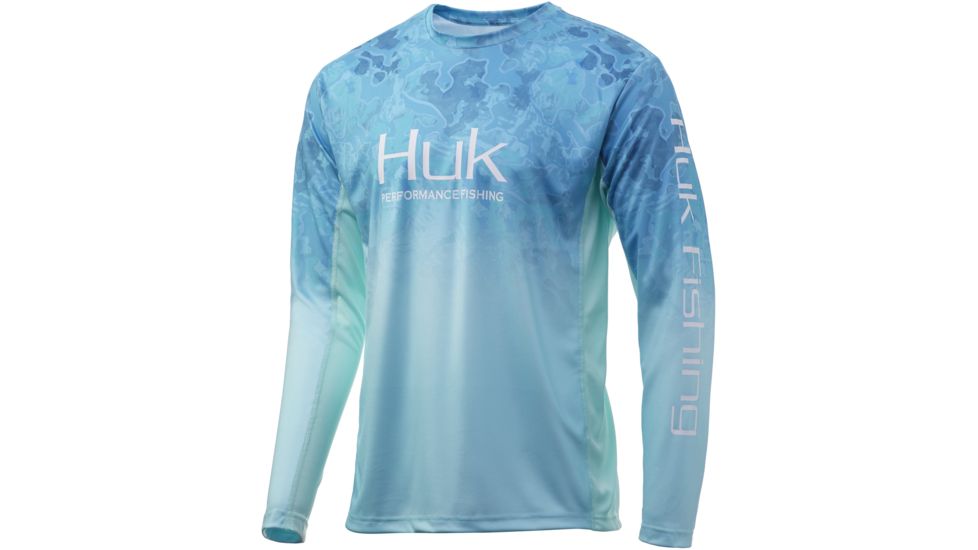 HUK Performance Fishing Icon X Camo Fade Long Sleeve Tee - Mens, Boca Grande, 2XL, H1200155-446-XXL