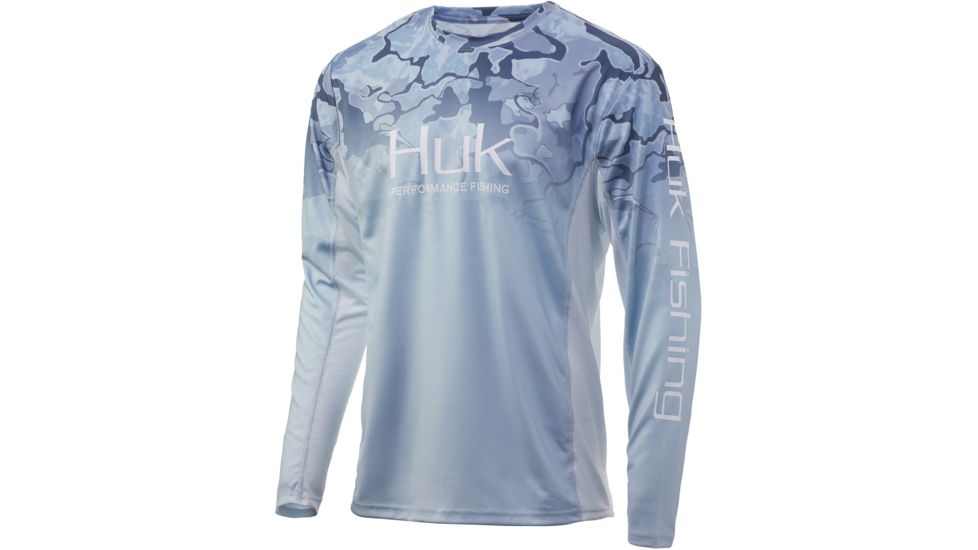 HUK Performance Fishing Icon X Camo Fade Long Sleeve Tee - Mens, Erie, Small, H1200155-037-S