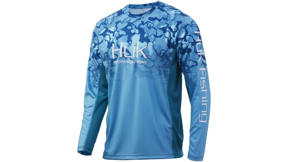 HUK Performance Fishing Icon X Camo Fade Long Sleeve Tee - Mens, North Drop, Extra Large, H1200155-431-XL