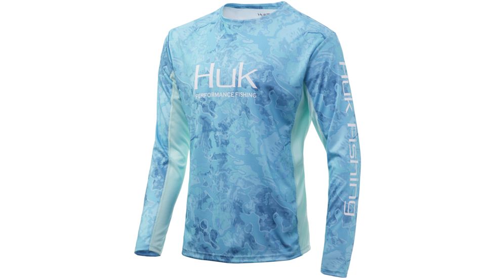 HUK Performance Fishing Icon X Camo Long Sleeve Tee - Mens, Boca Grande, 3XL, H1200143-446-XXXL