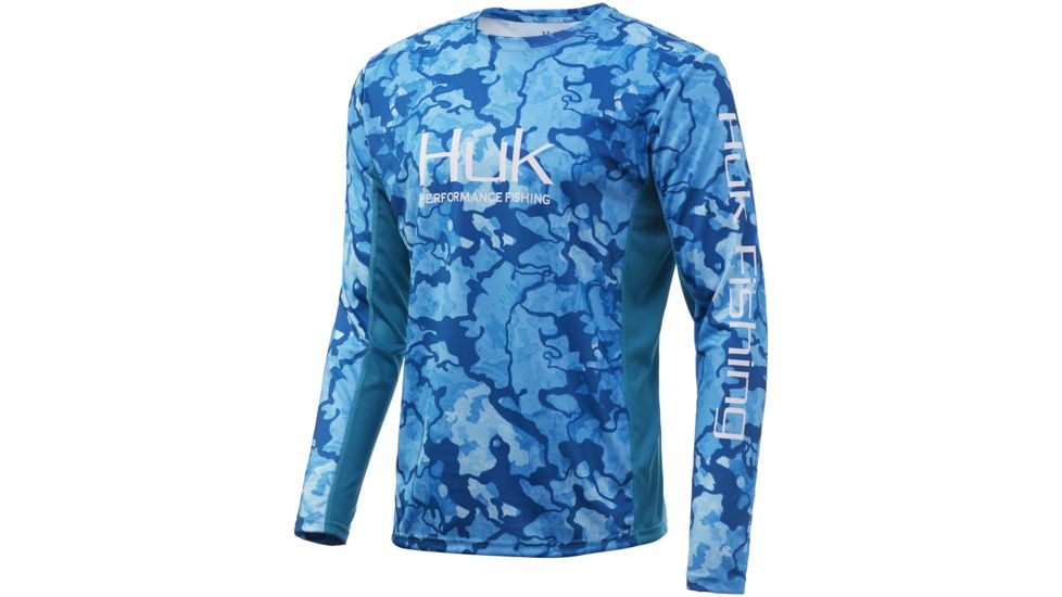HUK Performance Fishing Icon X Camo Long Sleeve Tee - Mens, North Drop, Large, H1200143-431-L