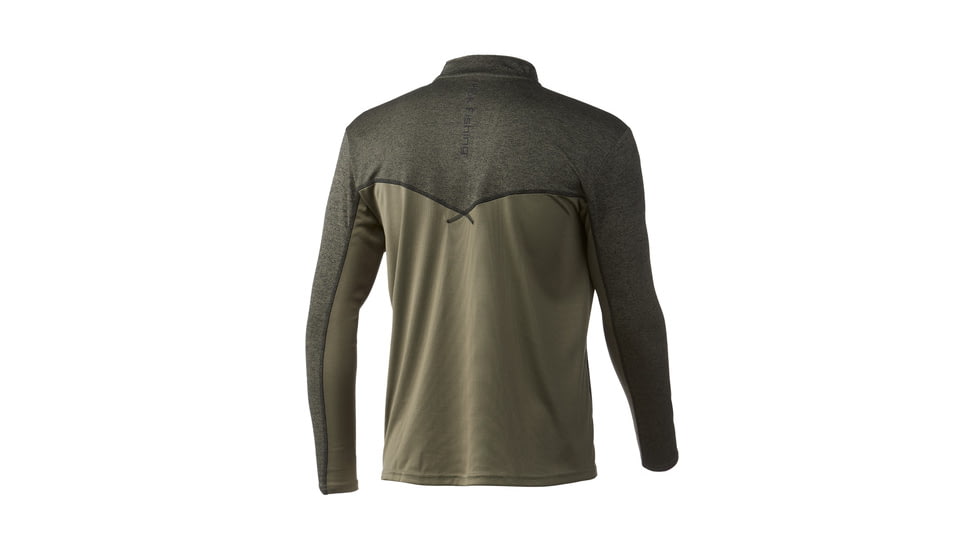 HUK Performance Fishing Icon X Coldfront 1/4 Zip - Men's, Large, Heather Moss, H1200451-318-L