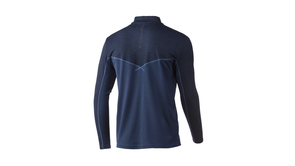 HUK Performance Fishing Icon X Coldfront 1/4 Zip - Men's, Large, Sargasso Sea Heather, H1200451-416-L