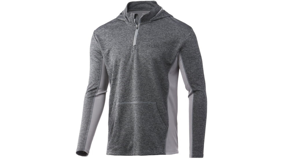 HUK Performance Fishing Icon X Coldfront Hoodie - Men's, Medium, Grey Heather, H1200452-089-M