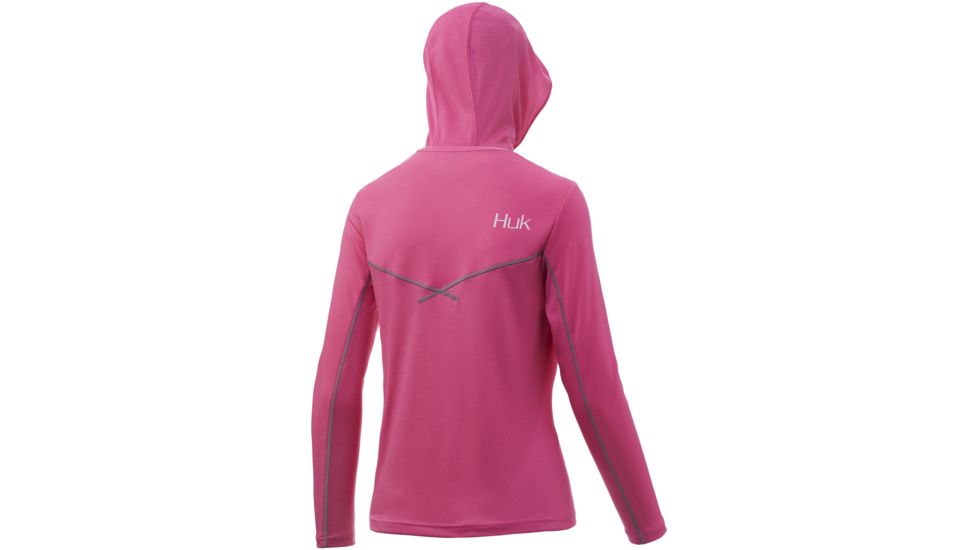 HUK Performance Fishing Icon X Hoodie - Womens, Hot Pink, Small, H6120019-670-S