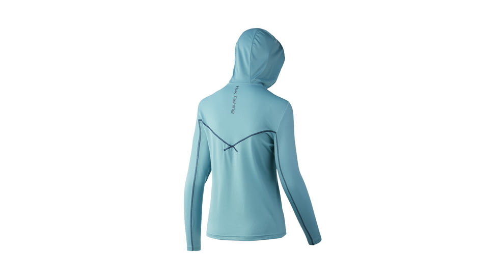 HUK Performance Fishing Icon X Hoodie - Womens, Porcelain Blue, Small, H6120079-481-S