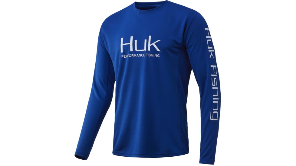 HUK Performance Fishing Icon X Long Sleeve - Mens, Huk Blue, Extra Large, H1200138-457-XL