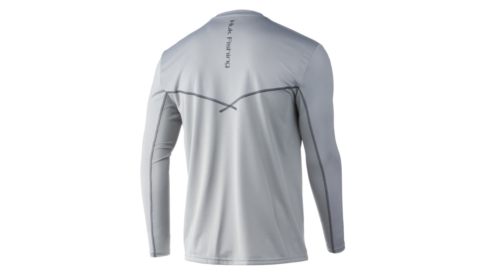 HUK Performance Fishing Icon X Long Sleeve - Men's, Overcast Grey, Extra Large, H1200386-032-XL