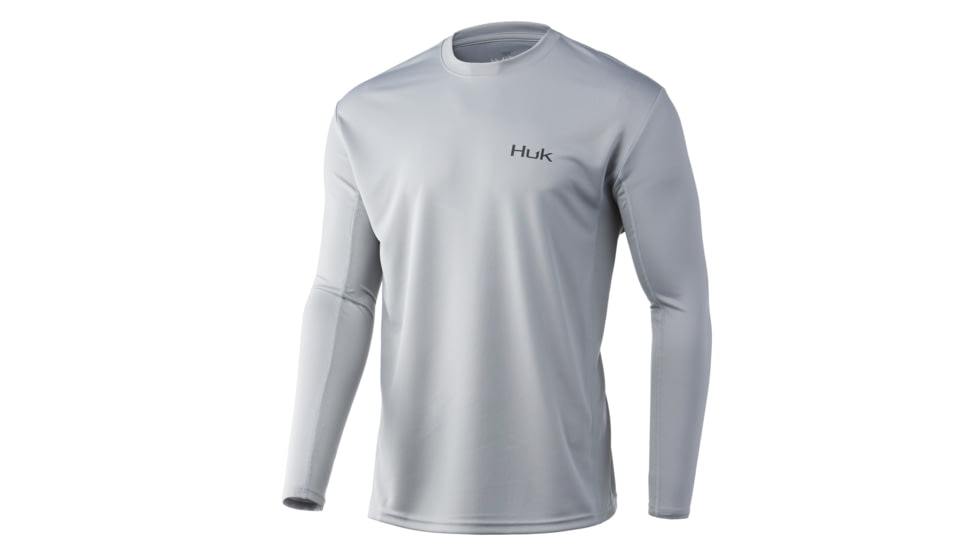 HUK Performance Fishing Icon X Long Sleeve - Men's, Overcast Grey, Extra Large, H1200386-032-XL