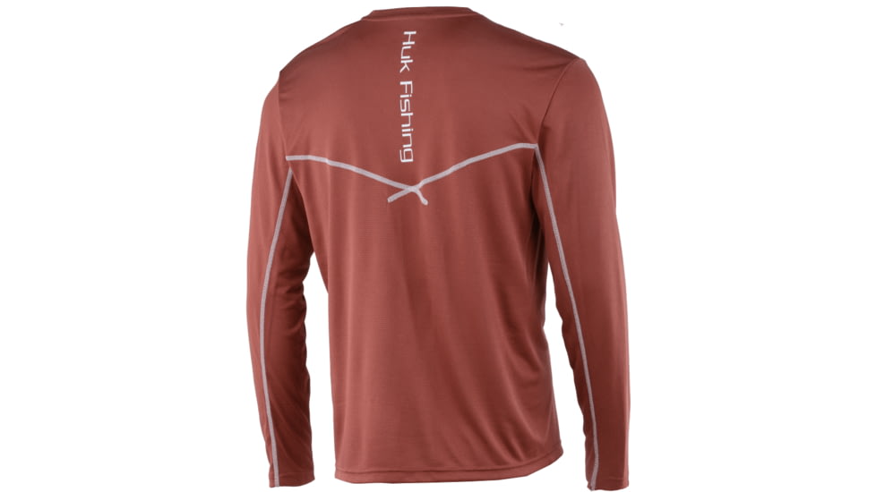 HUK Performance Fishing Icon X Long Sleeve Tee - Mens, Marsala, Small, H1200138-602-S