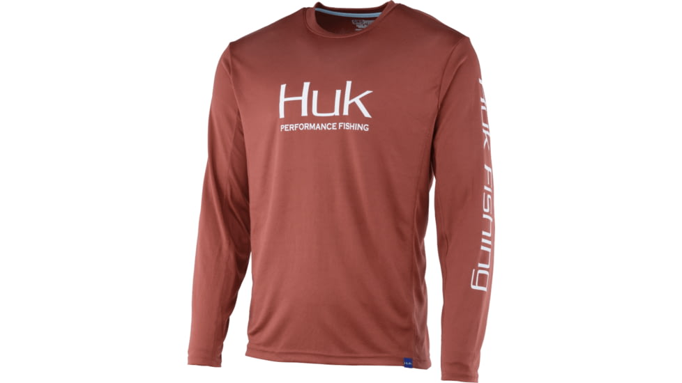 HUK Performance Fishing Icon X Long Sleeve Tee - Mens, Marsala, Small, H1200138-602-S