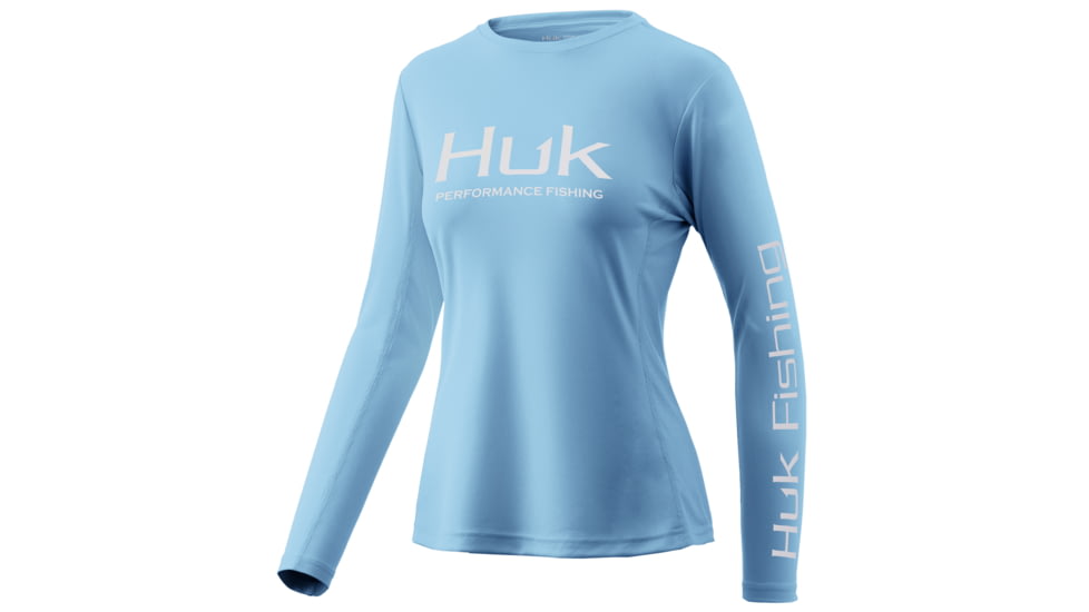 HUK Performance Fishing Icon X Long Sleeve Top - Womens, Ice Blue, Extra Small, H6120018-450-XS