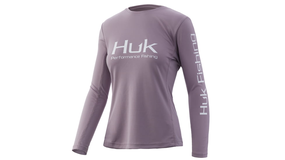 HUK Performance Fishing Icon X Long Sleeve Top - Womens, Sea Fog, Small, H6120018-512-S