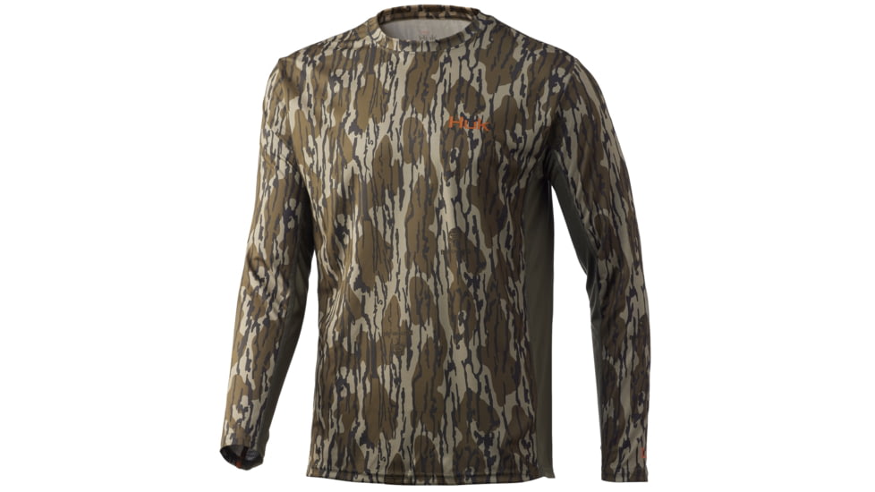 HUK Performance Fishing Icon X Mossy Oak Bottomland Long Sleeve - Mens, Mo Bottomland, 3XL, H1200453-922-XXXL
