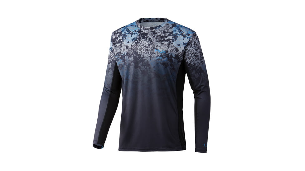 HUK Performance Fishing Icon X Tide Change Fade Long-Sleeve Shirt - Men's, Medium, Perigian, H1200388-996-M