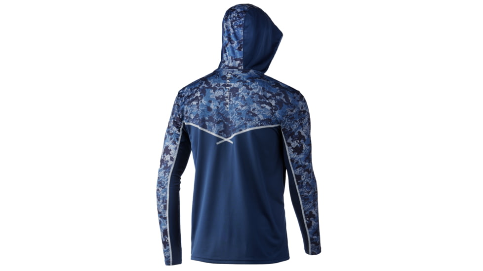 HUK Performance Fishing Icon X Tide Change Hoodie - Men's, Atlantic, Medium, H1200390-997-M