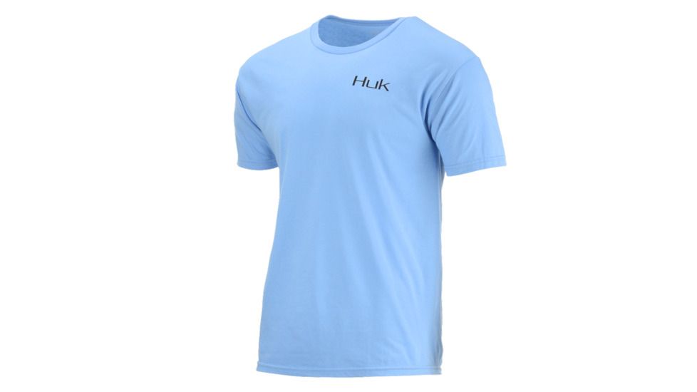 HUK Performance Fishing In the Spread Crest Tops, Short Sleeve - Mens, Carolina Blue, 2XL, H1000158-420-XXL
