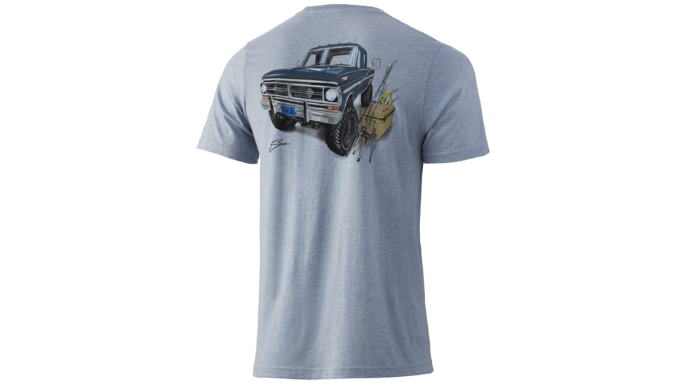 HUK Performance Fishing KC 250 Style Tee - Men's, Ice Blue Heather, Extra Large, H1000312-458-XL